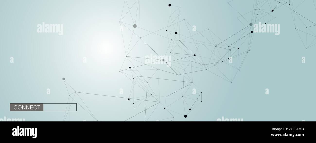 Abstract connect dots for concept design. Technology background concept. Information technology. Vector design Stock Vector