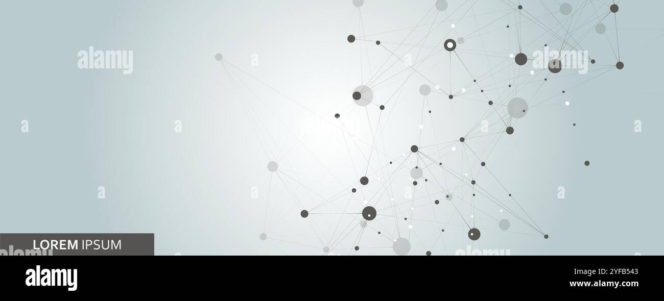 Molecule background. Vector banner design template Stock Vector