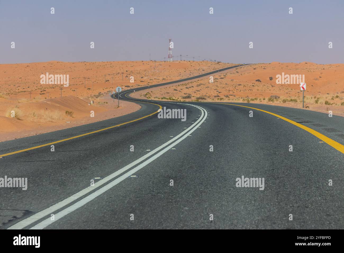 Desert highway near Ha'il, Saudi Arabia Stock Photo - Alamy