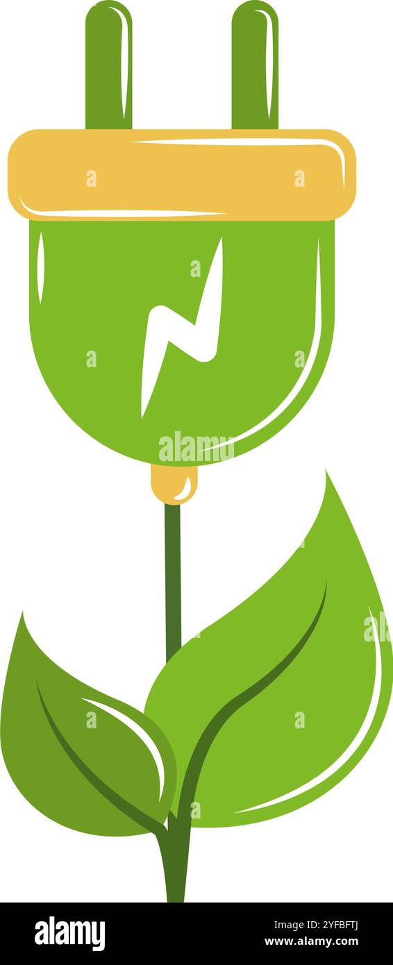 Energy connector wire leaf hi-res stock photography and images - Alamy
