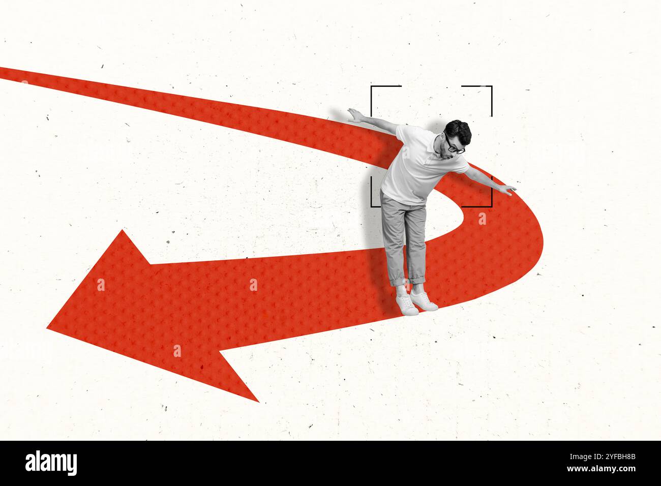 Creative magazine collage of funny businessman nervous trying save debt ...