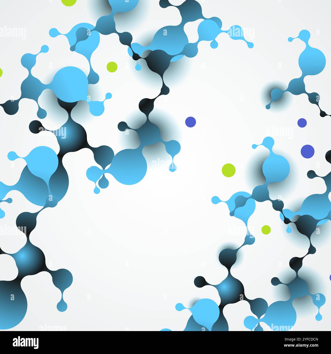 Abstract vector polygonal background with connecting blue dots with lines Stock Vector