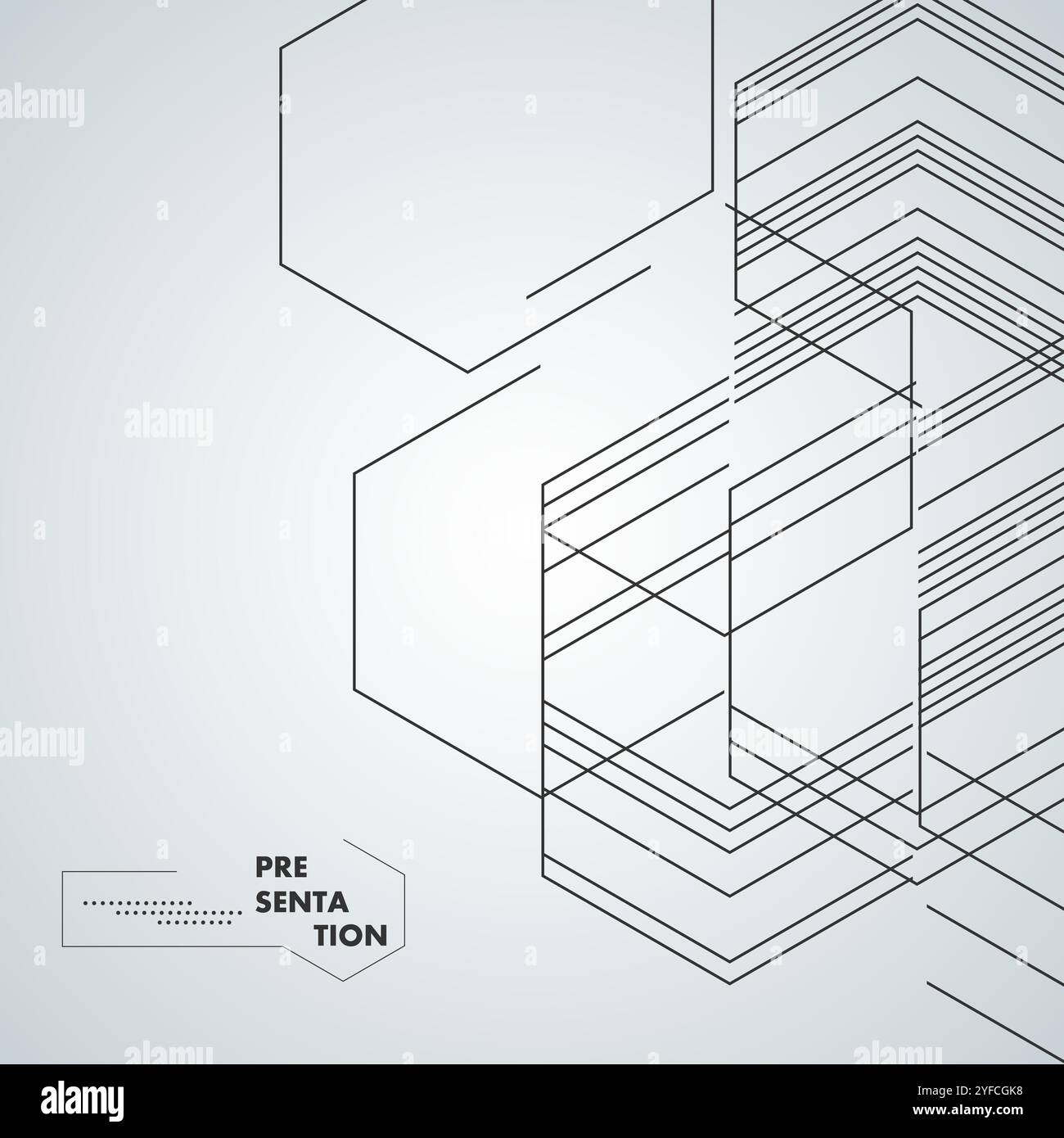 Vector modern seamless geometry pattern hexagon black white abstract geometric background Stock Vector