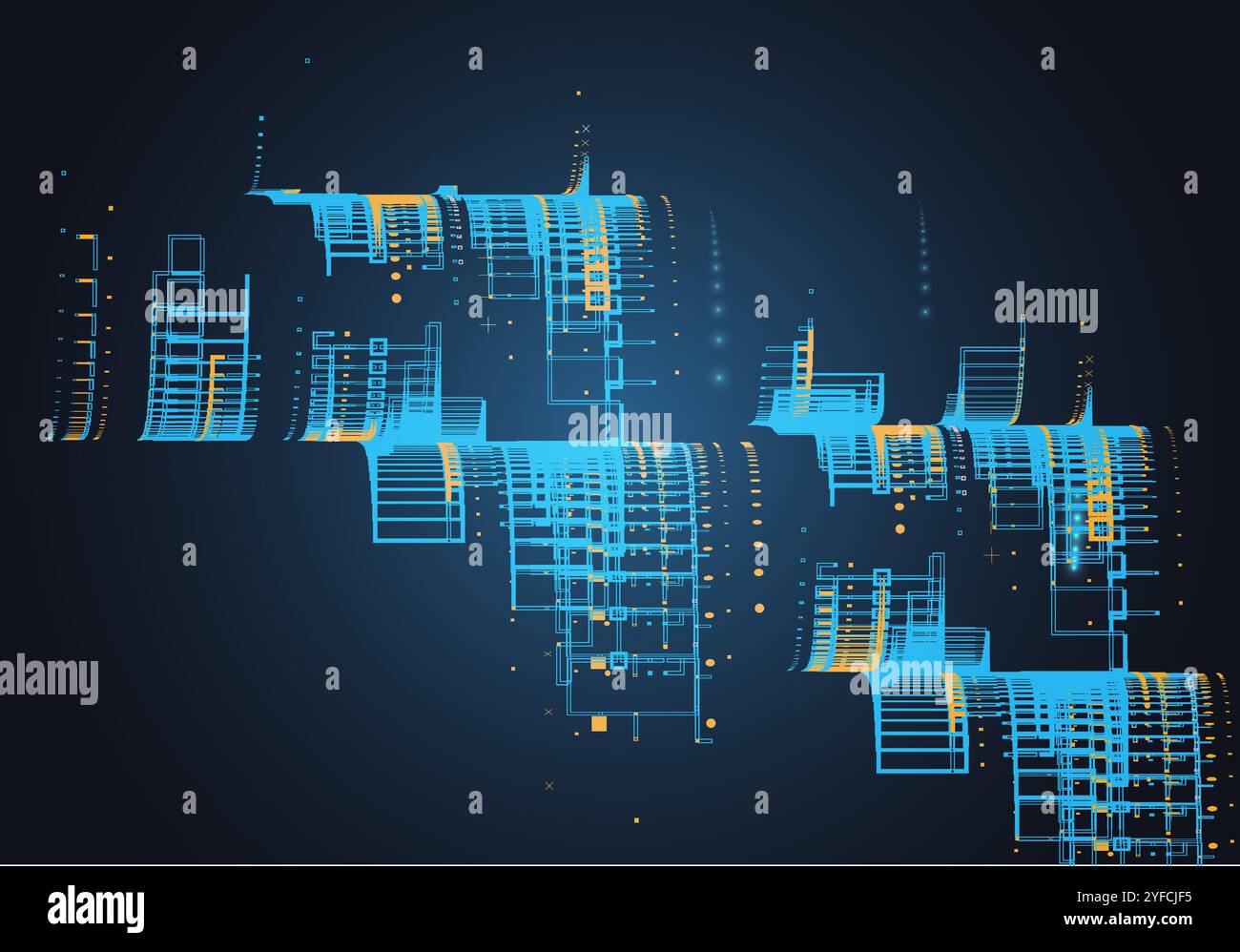 Night city line Stock Vector Images - Alamy