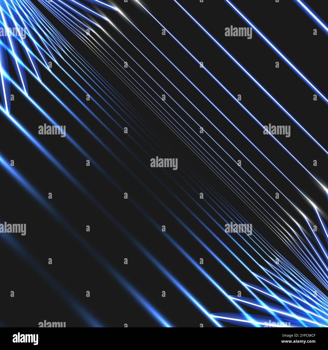 Modern technology illustration with square mesh. Abstract glowing hexagon dark background Stock Vector