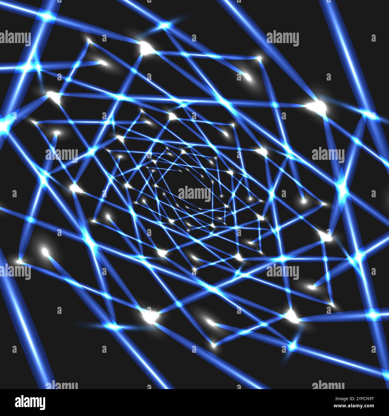 Hexagonal outline abstract blue hi-res stock photography and images - Alamy