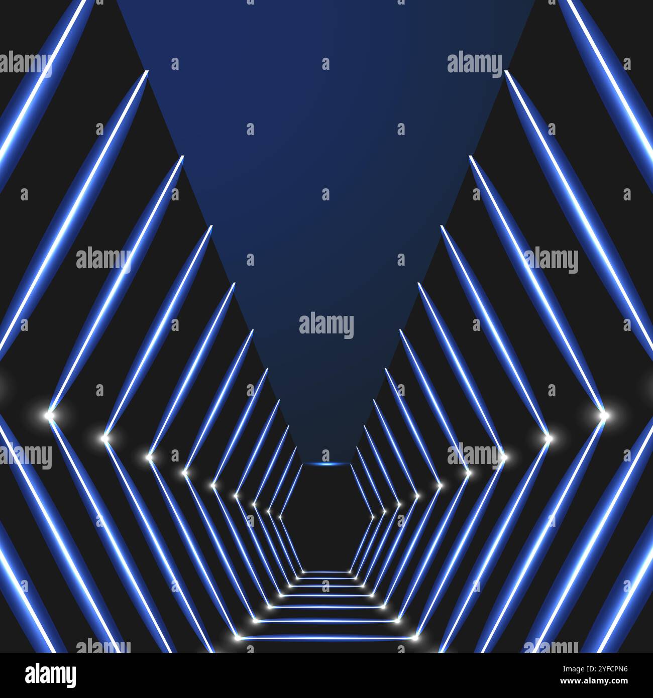 Abstract luminous figure which consists dots lines dark background Stock Vector