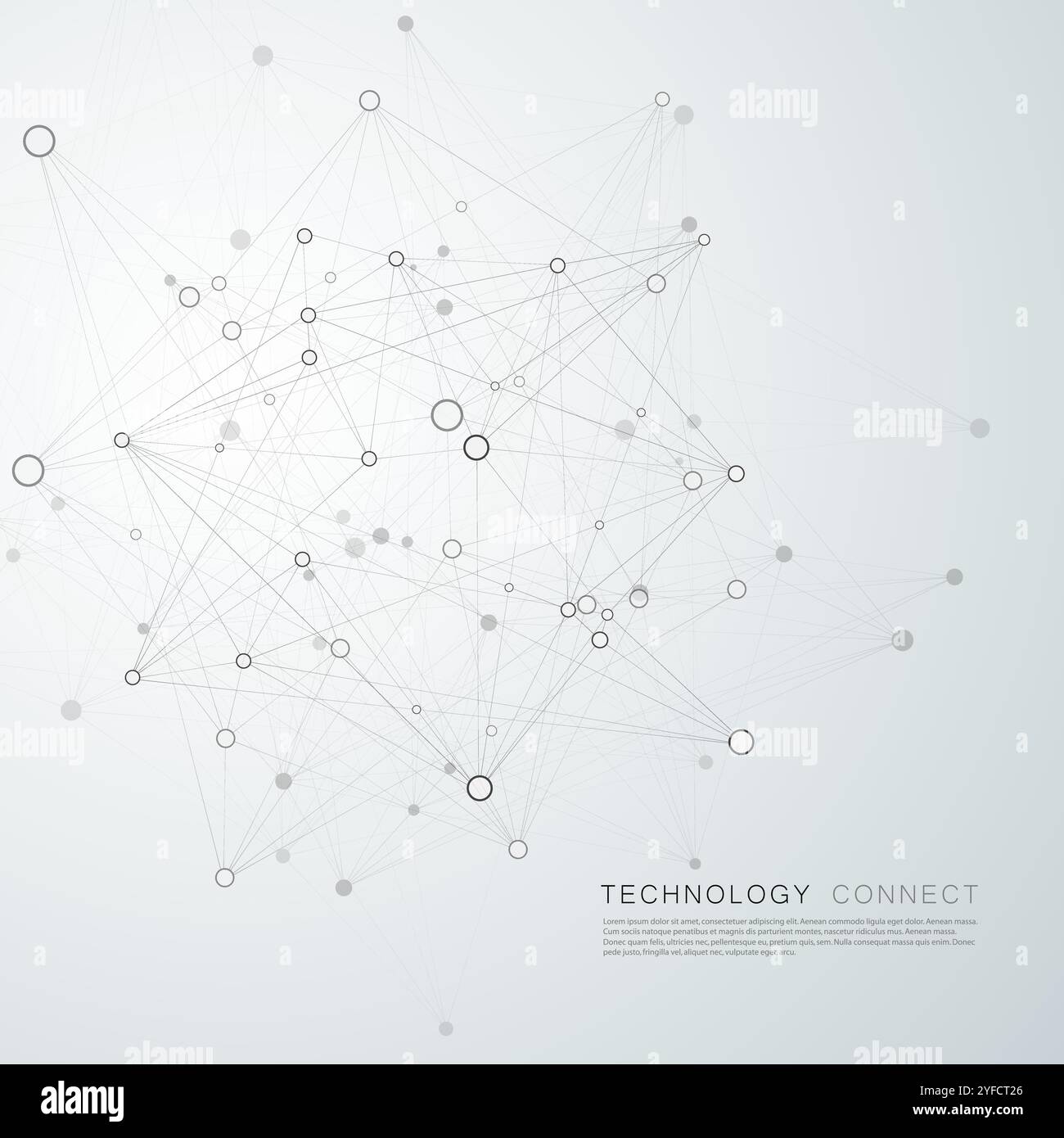Modern abstract advertising concept. Vector connection. Finger pointing direction. Vector background abstract technology communication data science. Stock Vector