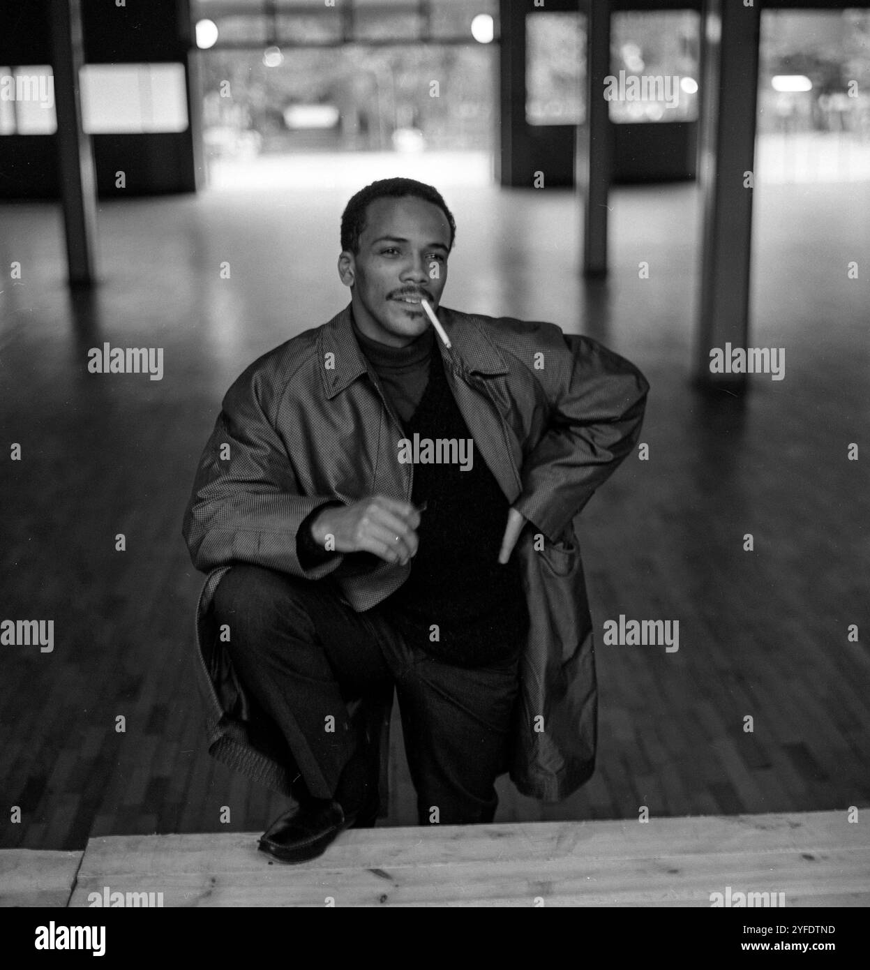 STOCKHOLM 1960Music legend Quincy Jones, American music producer, TV and film producer, musician and songwriter, during a visit to Sweden in 1960. Foto: Johnny Graan / Expressen / Kod: 16 Stock Photo