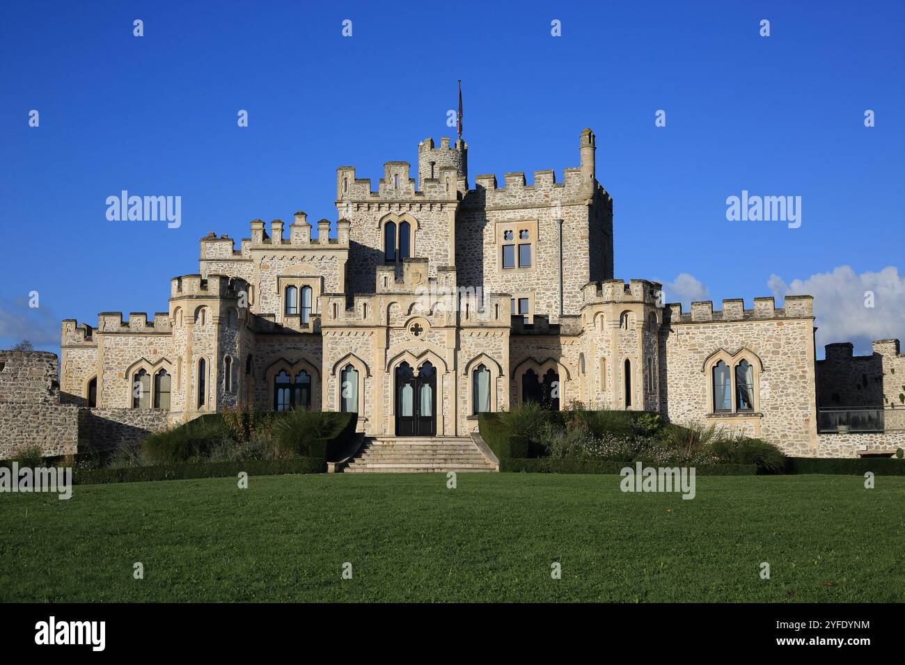 Victorian folly castle built on the site of an ancient castle, Chateau d'Hardelot, Rue de la Source, Condette, Hardelot, Pas de Calais, France, France Stock Photo