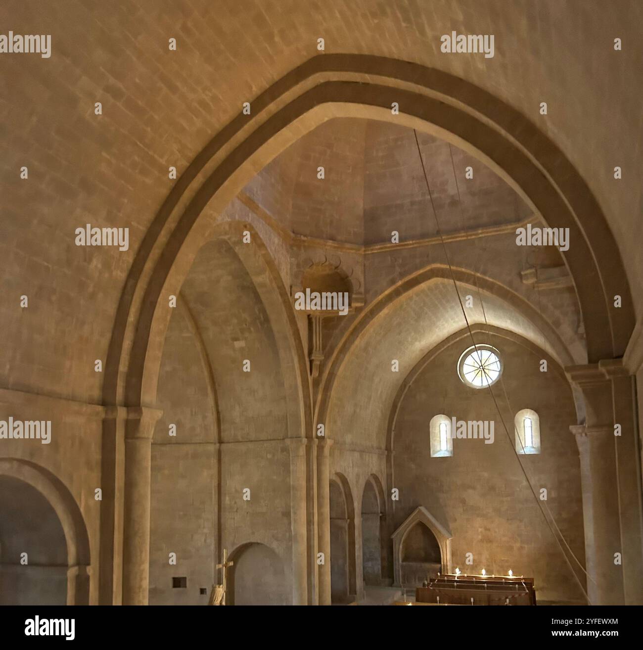 Abbaye Notre-Dame de Sénanque - Sénanque Abbey monastery - Smartphone Captured Stock Image