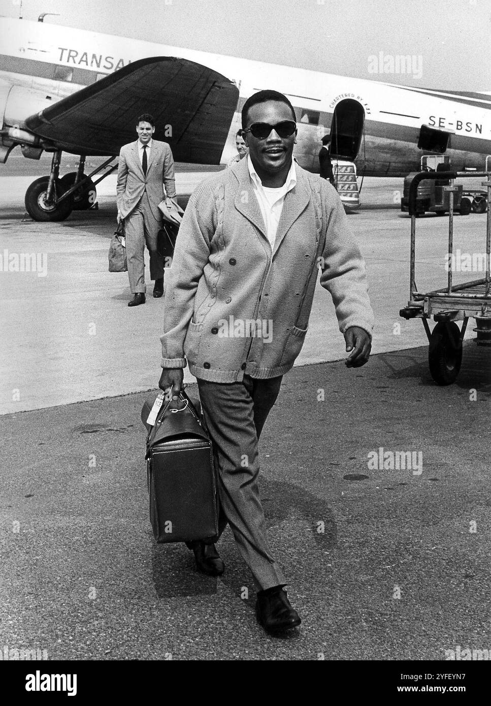 Malmö 1963-09-16The American musician Quincy Jones on a visit to Malmö in 1963. Foto Charlie Raasum / Sydsvenskan / SCANPIX Stock Photo