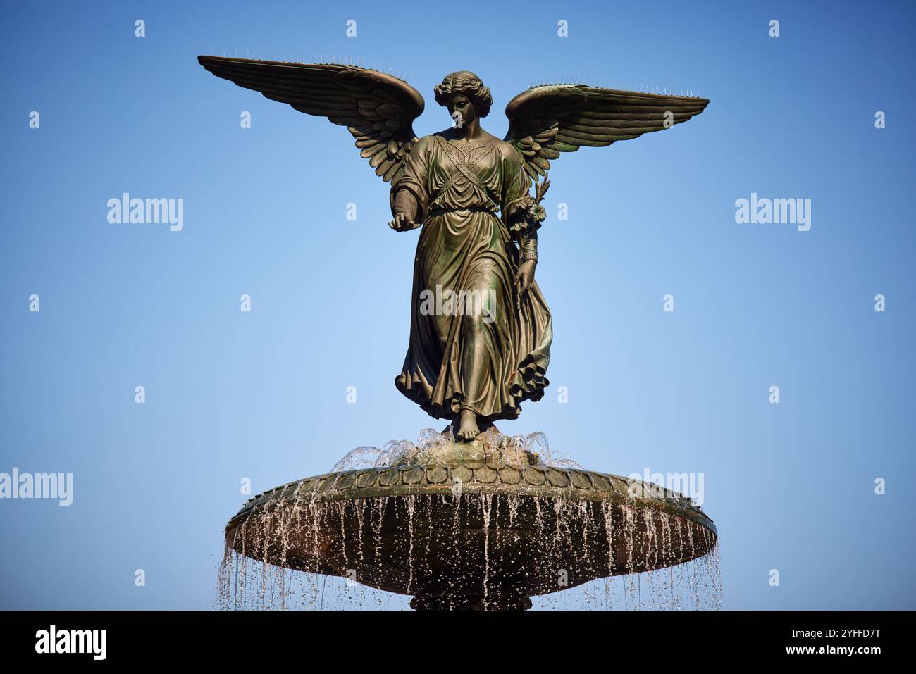 New York central park Bethesda Terrace Cherry Hill fountain Stock Photo ...