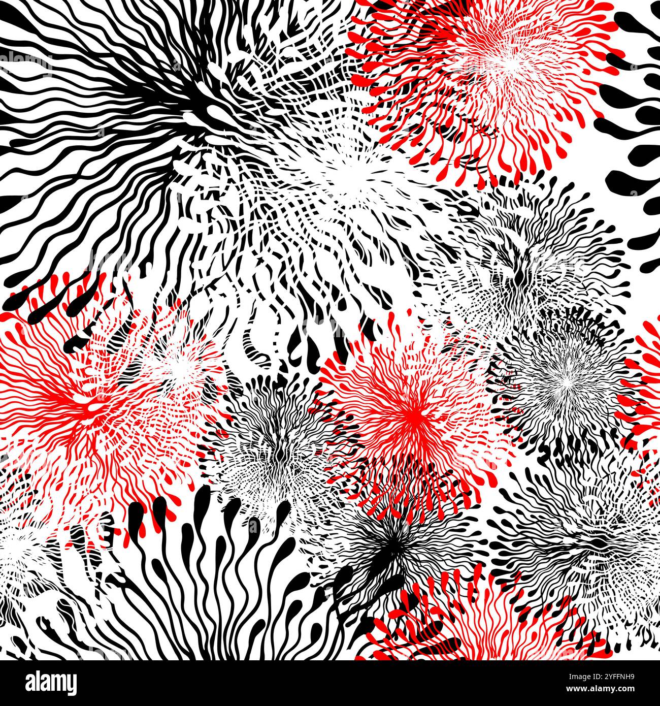 Abstract seamless background fireworks, flowers. Creative abstract art ...