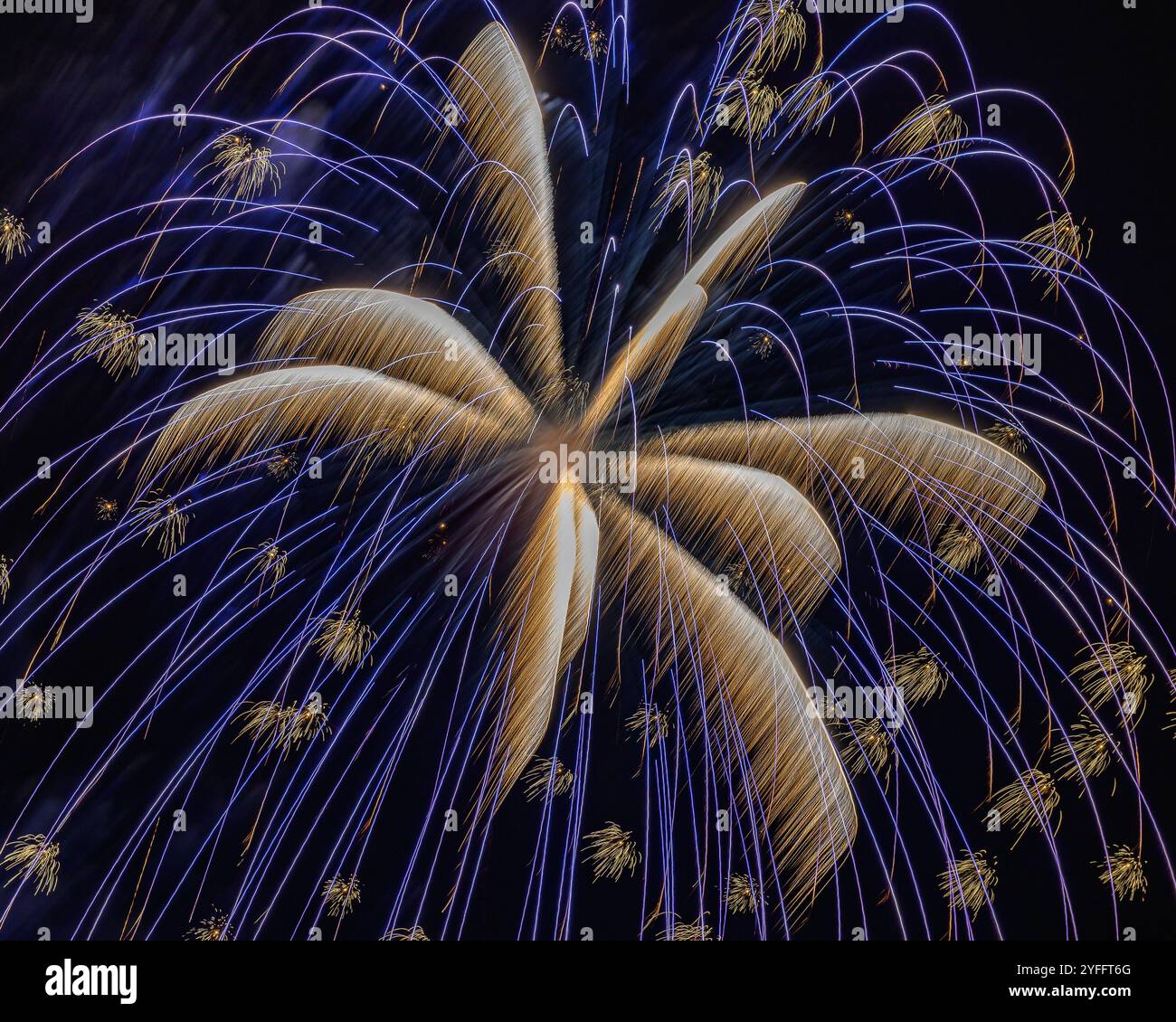 Firework Display in Oxfordshire Stock Photo