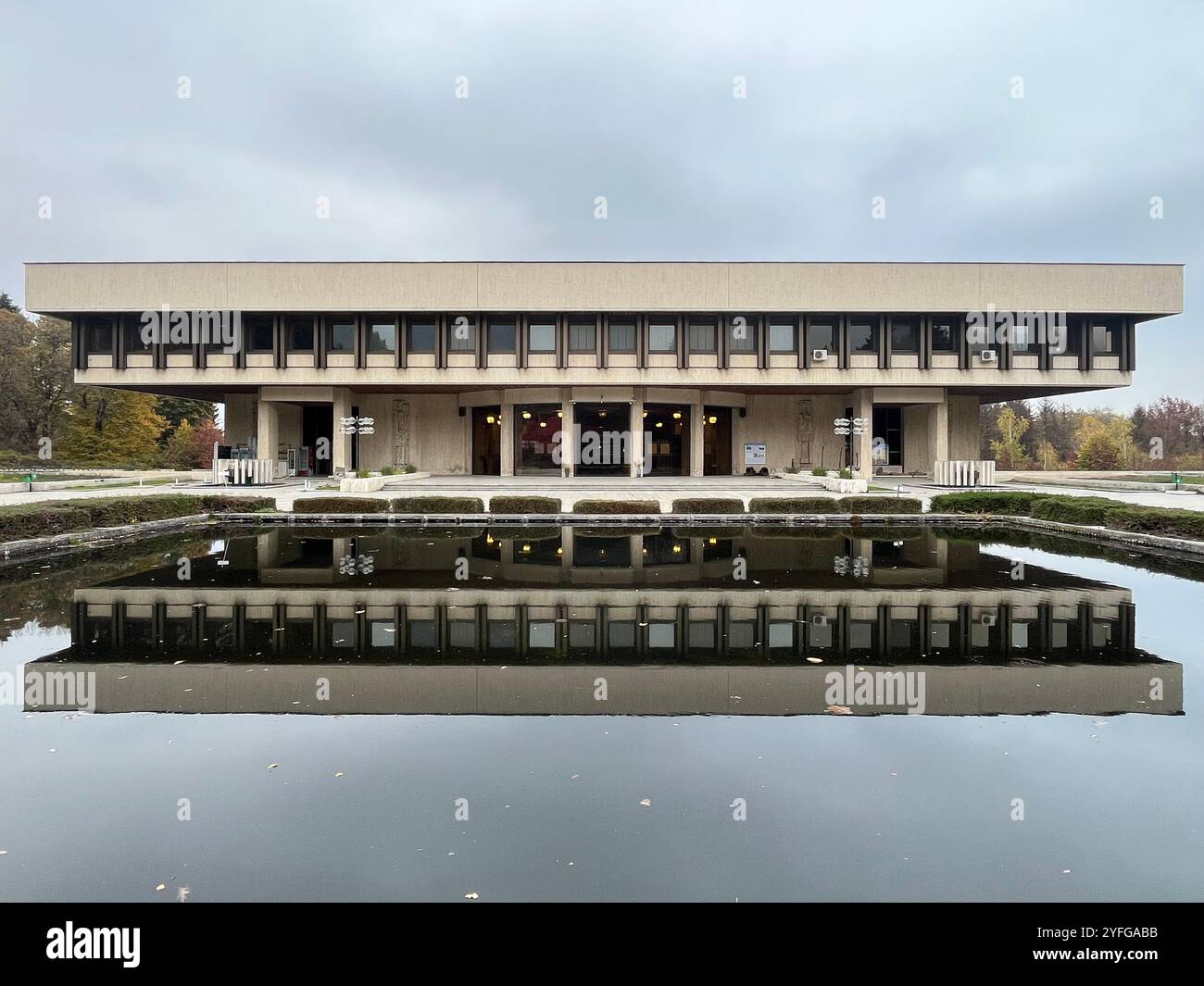 National Museum of History building exterior back side in Sofia Bulgaria, Eastern Europe, Balkans, EU - Smartphone Captured Stock Image
