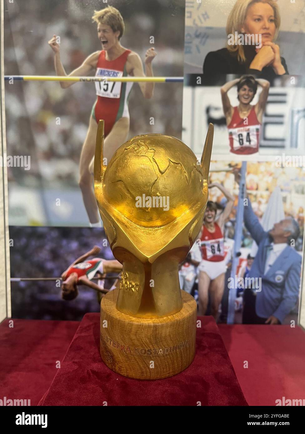 The World Oscar of Sport of Stefka Kostadinova in the National Museum of History in Sofia Bulgaria, Eastern Europe, Balkans, EU - Smartphone Captured Stock Image