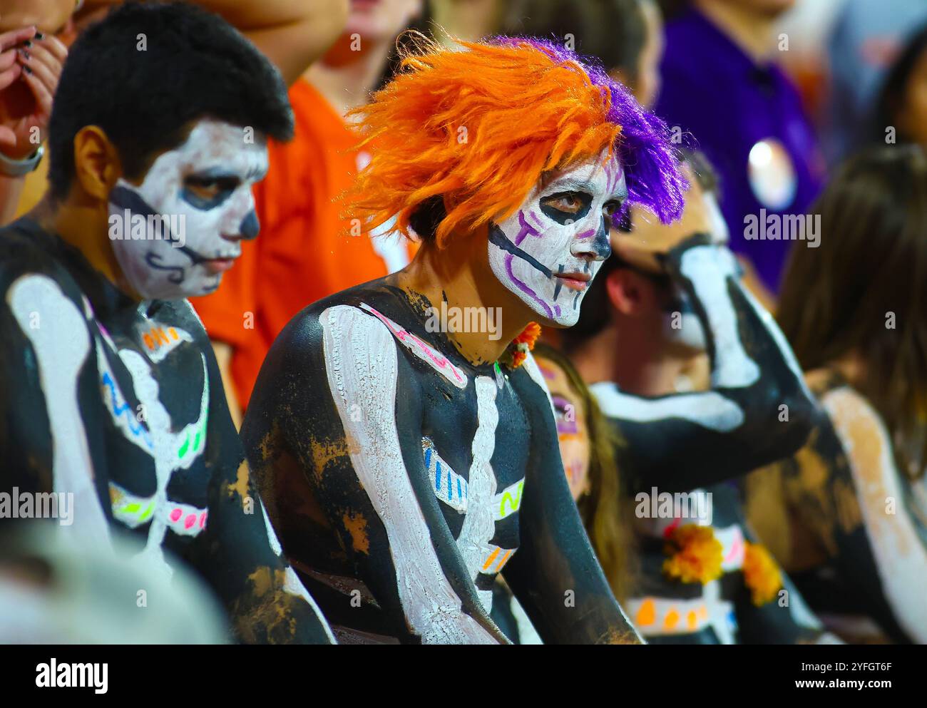 November 2, 2024: Clemson fan. NCAA football game between University of Louisville and Clemson University at Memorial Stadium, Clemson, South Carolina. David Beach/CSM Stock Photo