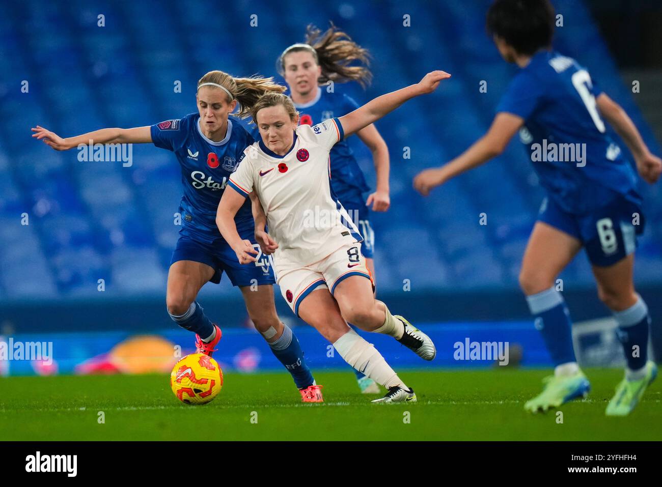 Everton FC v Chelsea FC- Barclays Women's Super League  LIVERPOOL, ENGLAND -   November 2nd   2024    Erin Cuthbert  during the Women's Super League match between Everton FC and Liverpool at Goodison Park on November 2nd  in Liverpool, United Kingdom. (Photo Alan Edwards) Stock Photo