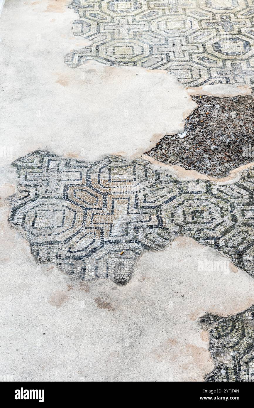 5th cnetury Roman mosaic at Dioclecians Palace, Split, Croatia Stock Photo