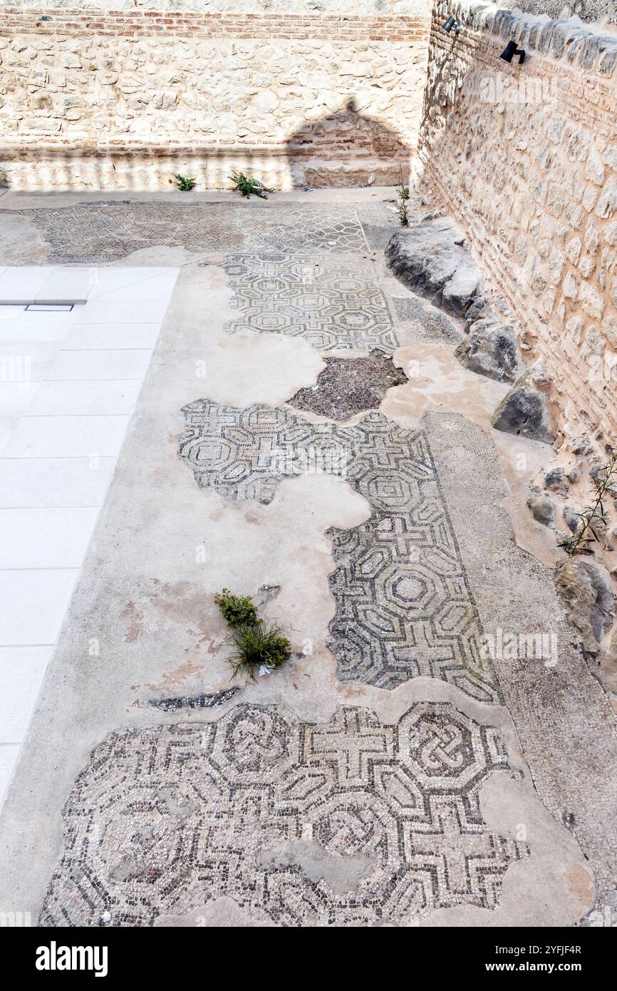 5th cnetury Roman mosaic at Dioclecians Palace, Split, Croatia Stock Photo
