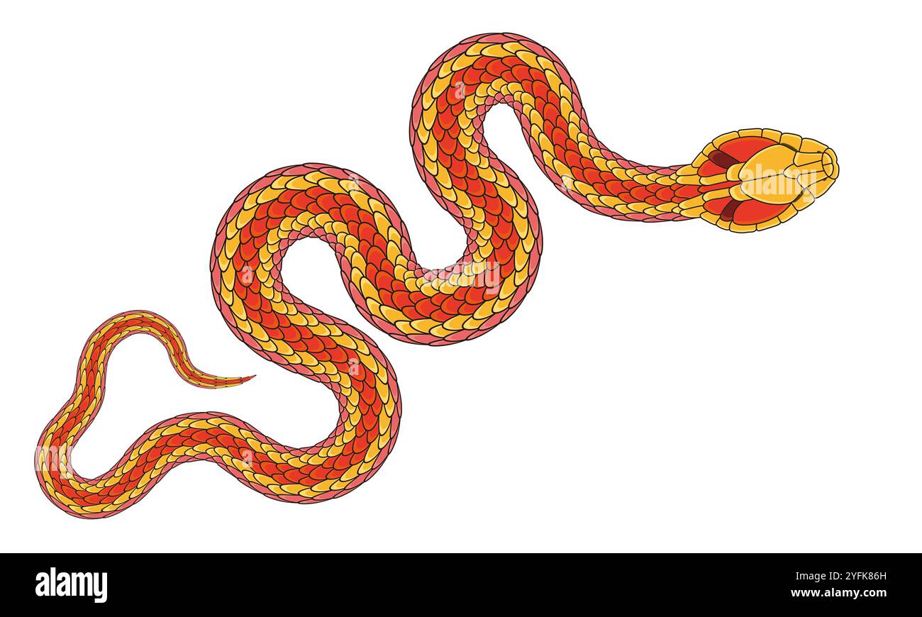 A simple cartoon snake pattern Stock Vector