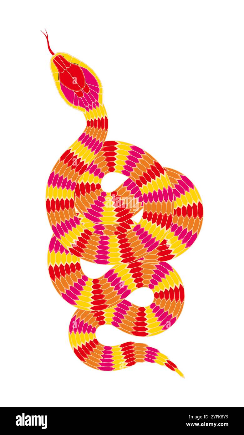 A simple cartoon snake illustration Stock Vector