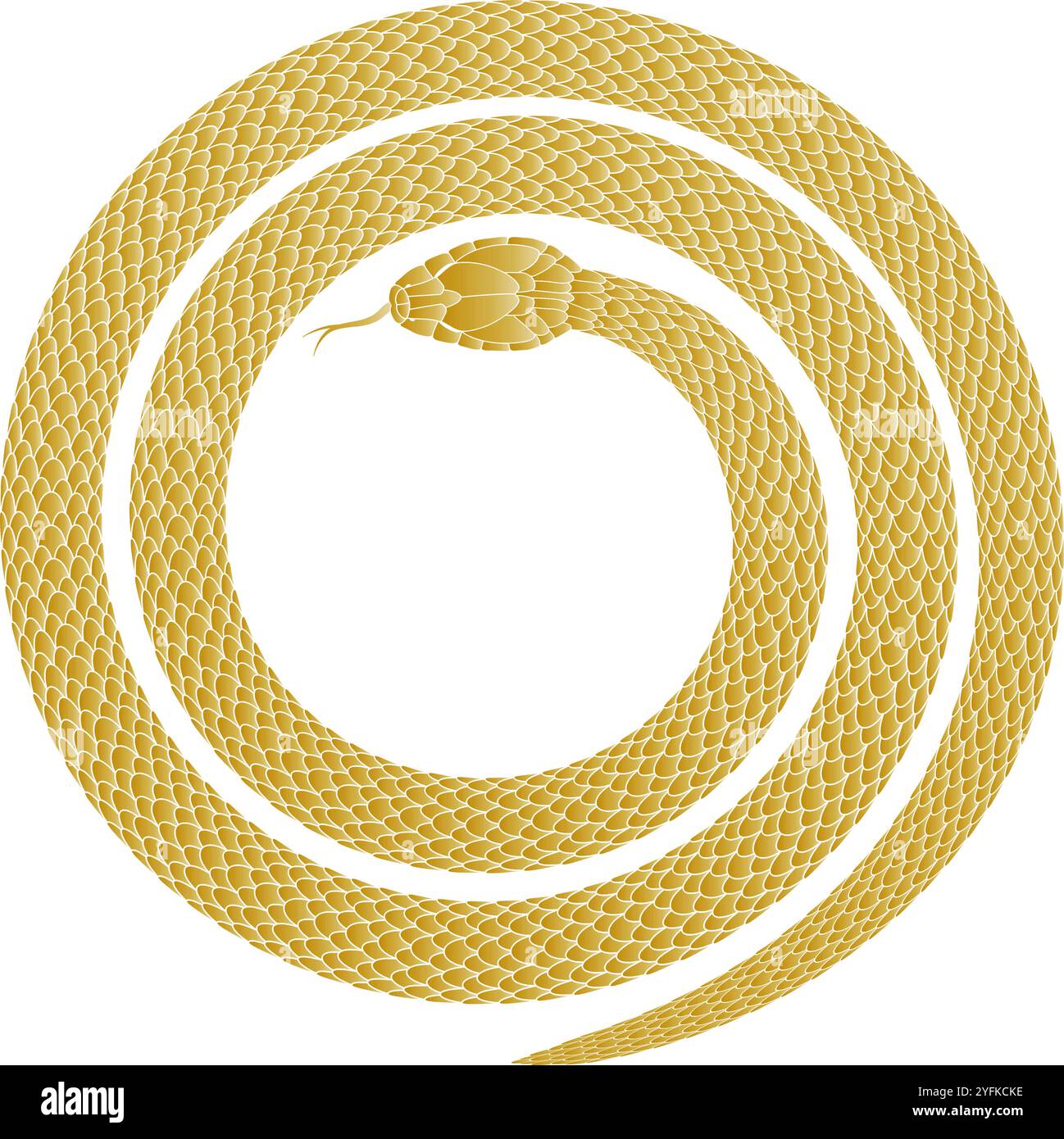 Illustration of a golden snake Stock Vector Image & Art - Alamy