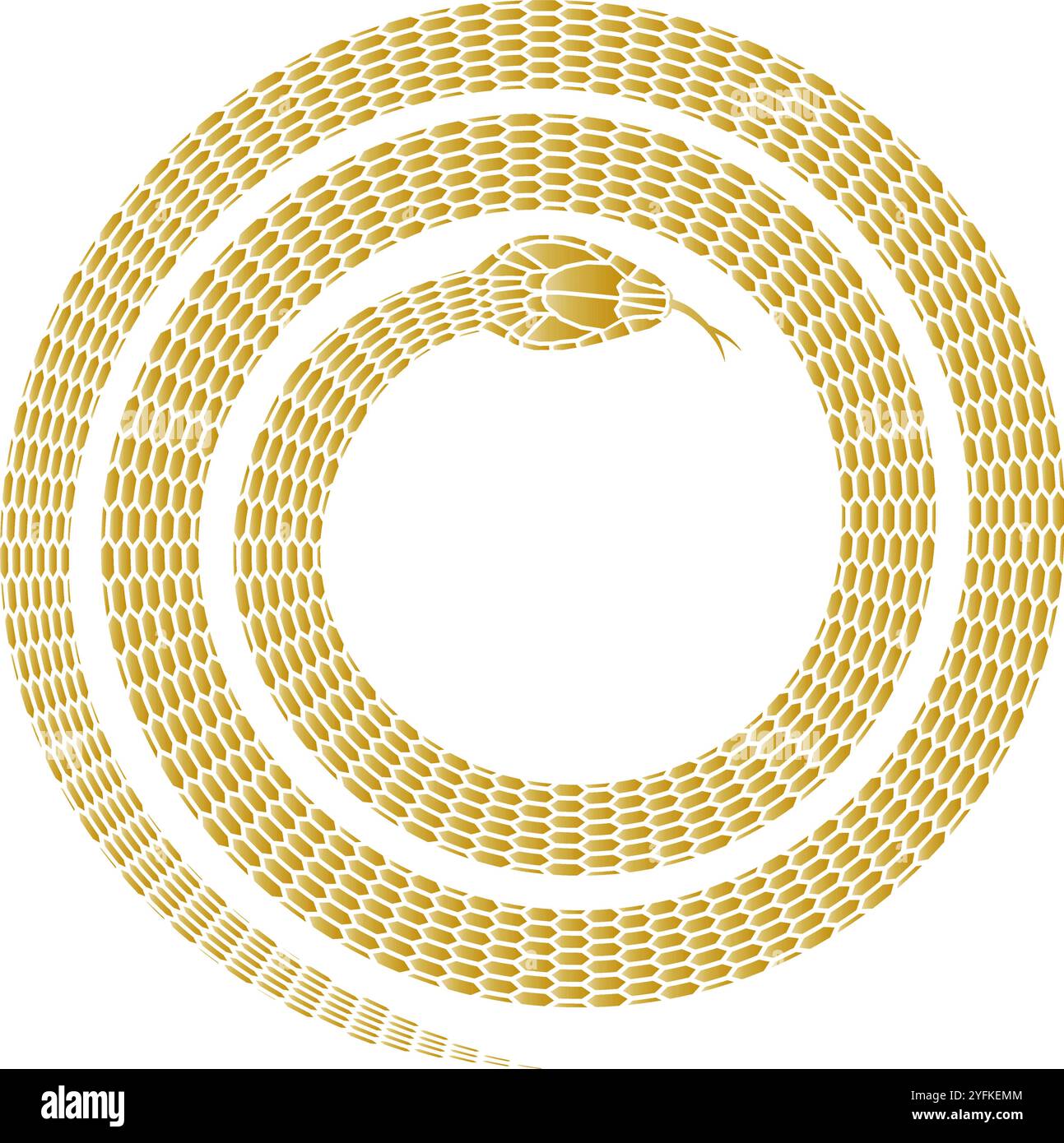 Illustration of a golden snake Stock Vector Image & Art - Alamy