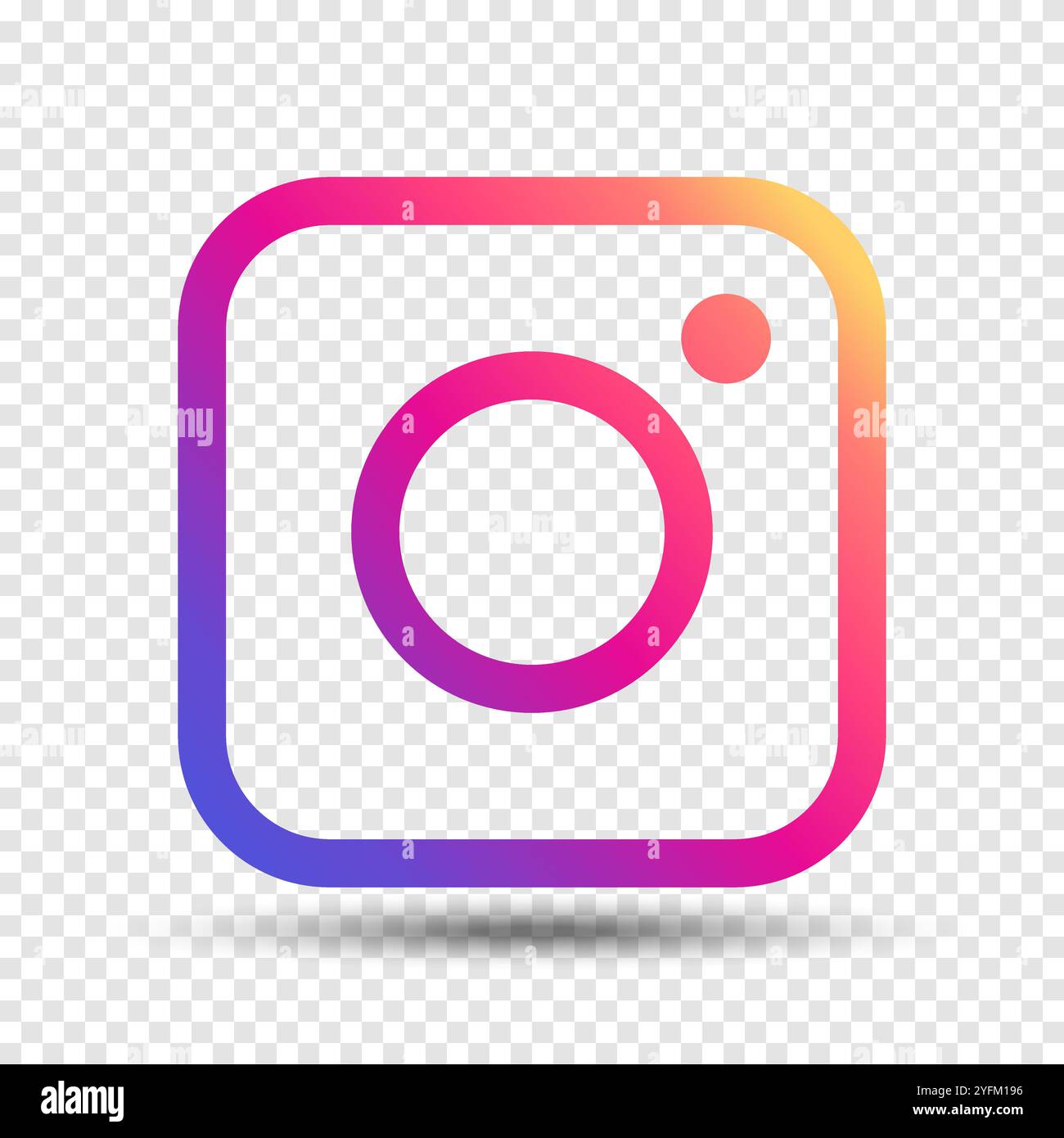 Comparison of Instagram Logos: Gradient vs. Solid Color Stock Vector ...
