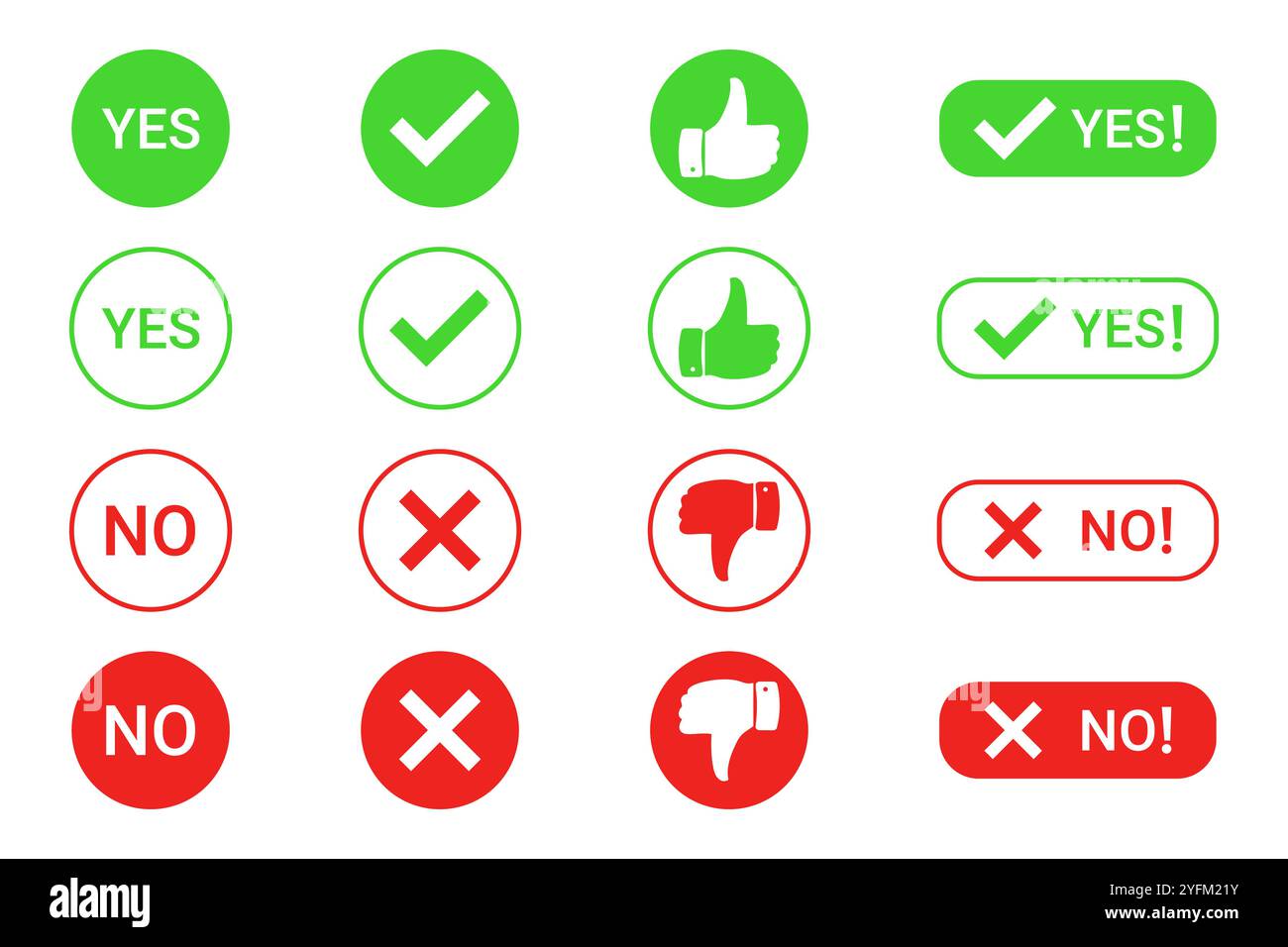 Check mark cross set hi-res stock photography and images - Alamy