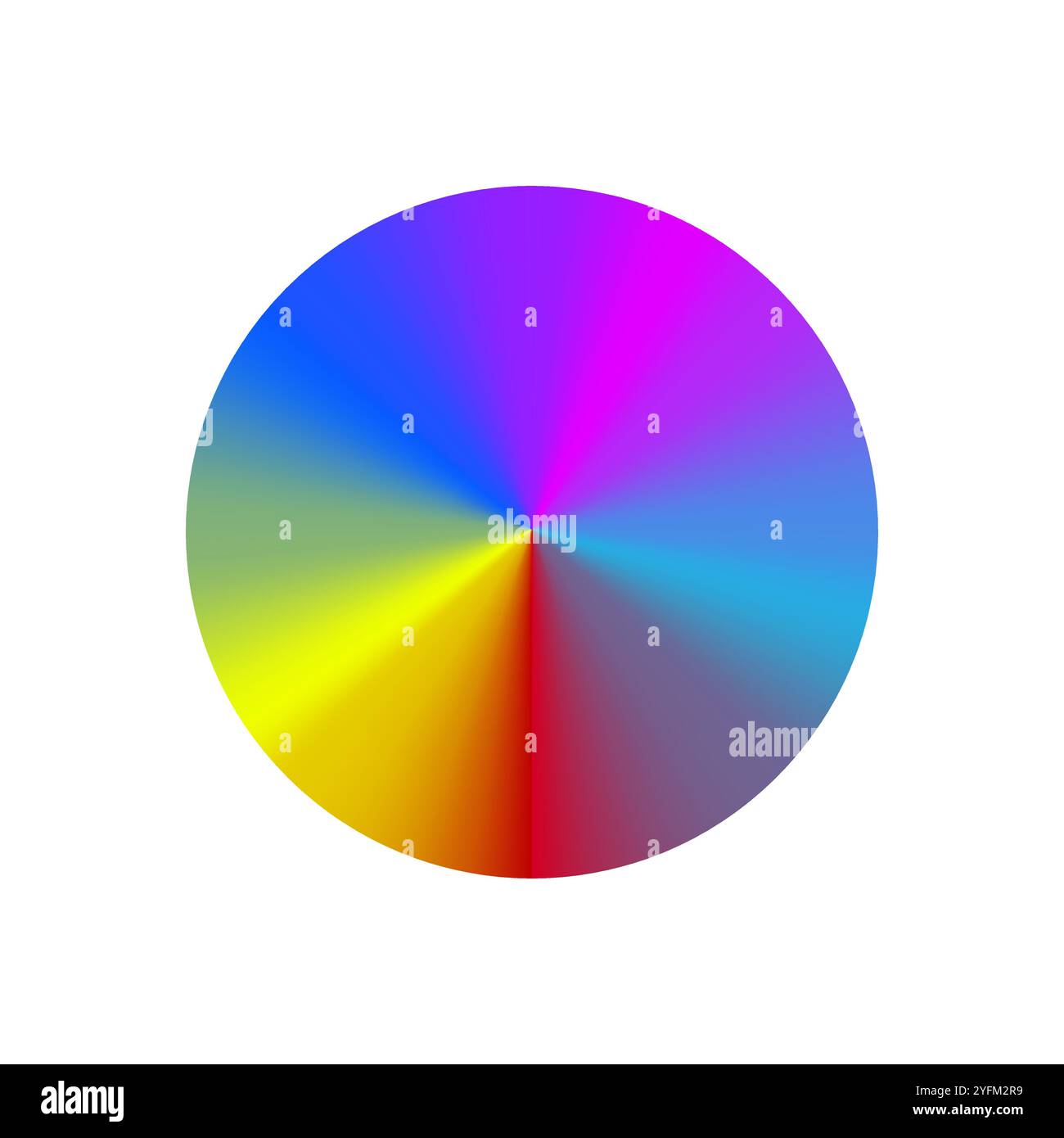 Round circle angular or conical gradient clipart wheel rainbow spectrum illustration. Stock Vector