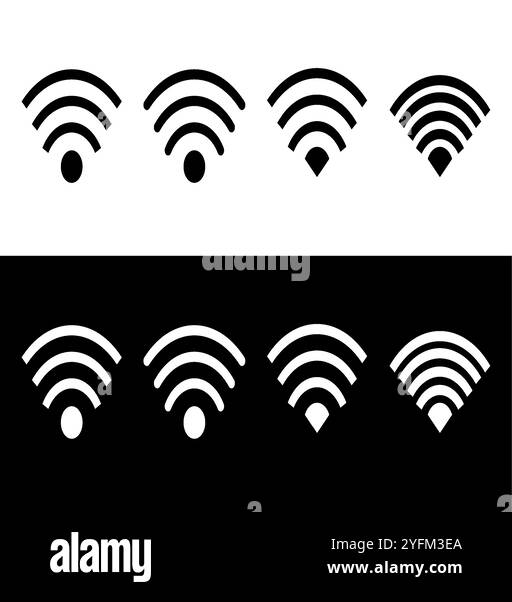 Wireless connectivity strength symbols hi-res stock photography and ...