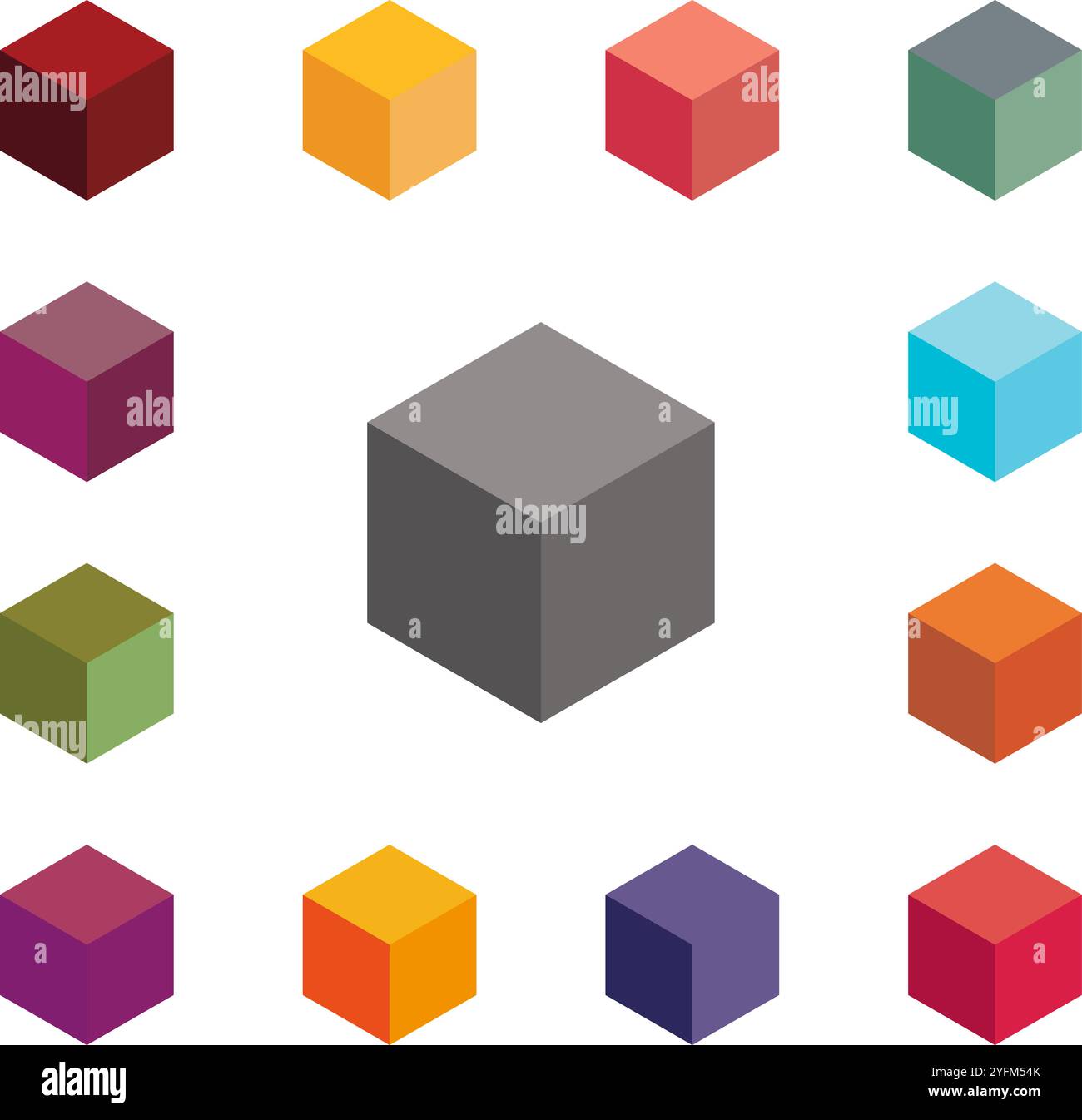 Geometric cube shapes isometric hi-res stock photography and images - Alamy