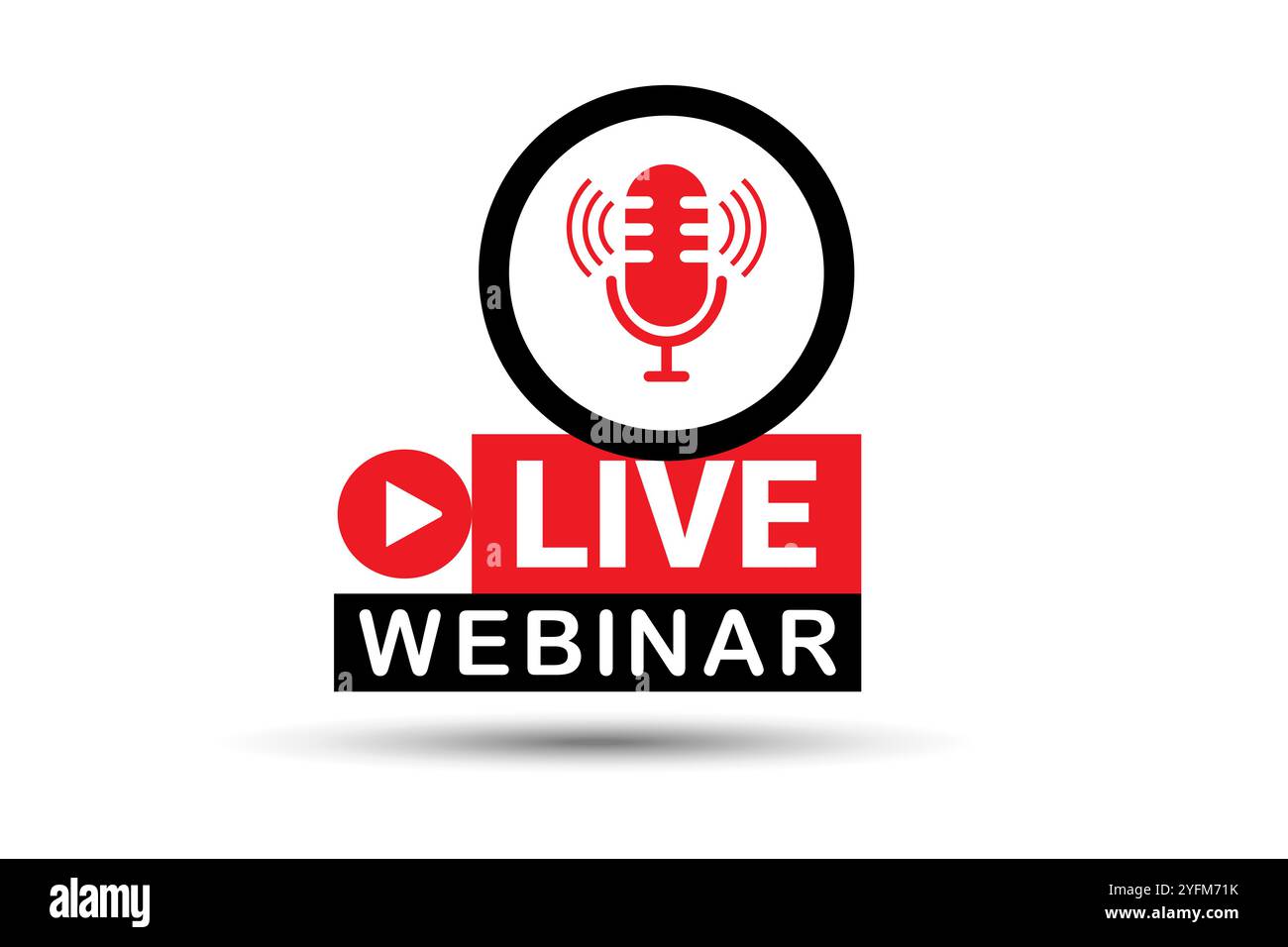 Live webinar icon vector illustration. Stock Vector
