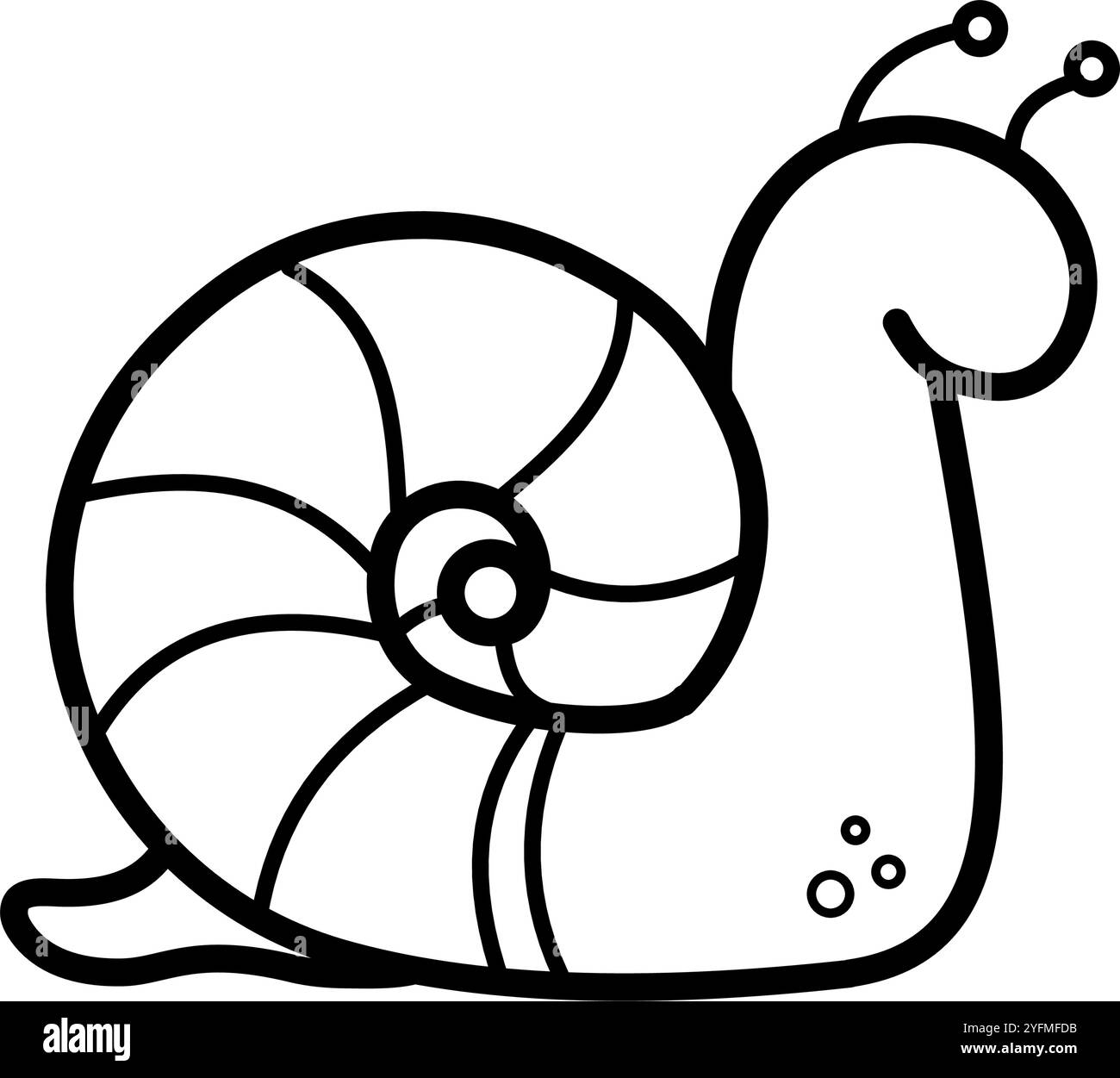 Cartoon snail Black and White Stock Photos & Images - Alamy