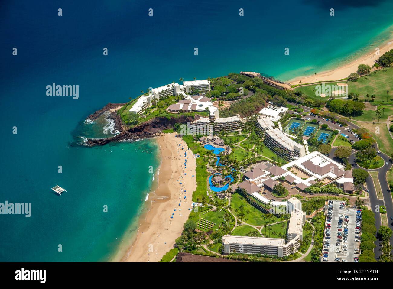 Hawaii maui aerial kaanapali resort hi-res stock photography and images ...