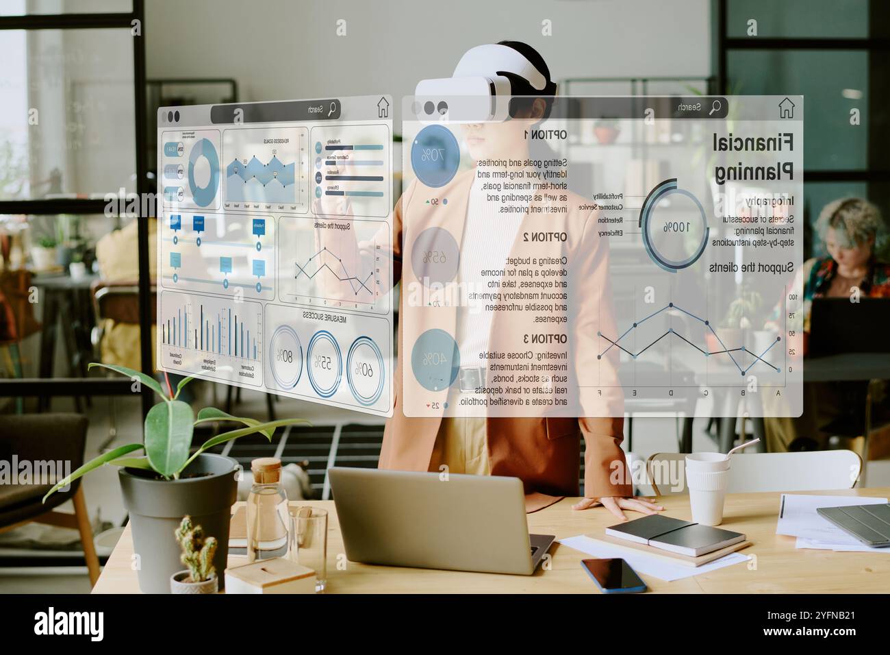Asian Developer Testing VR Software Stock Photo
