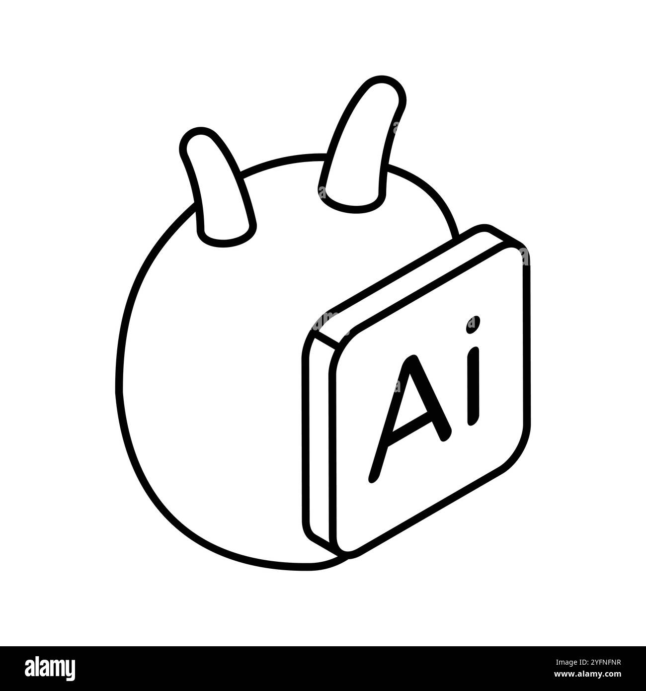 Creatively crafted isometric icon of ai robot, ready to use vector ...