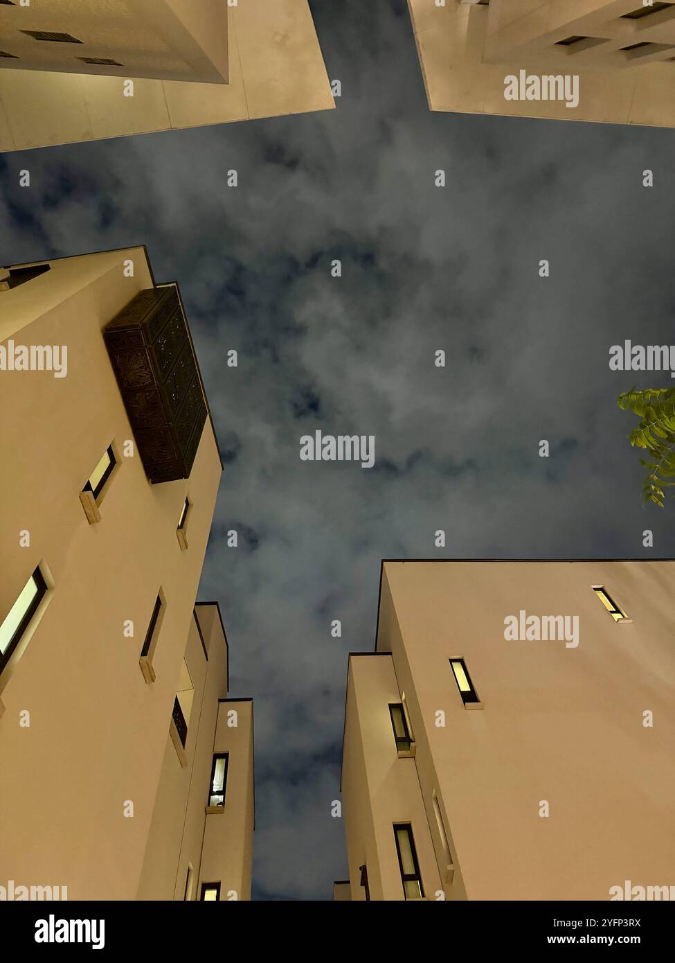 Night shot - Sky & the city - the sky is the limit ! - Smartphone Captured Stock Image