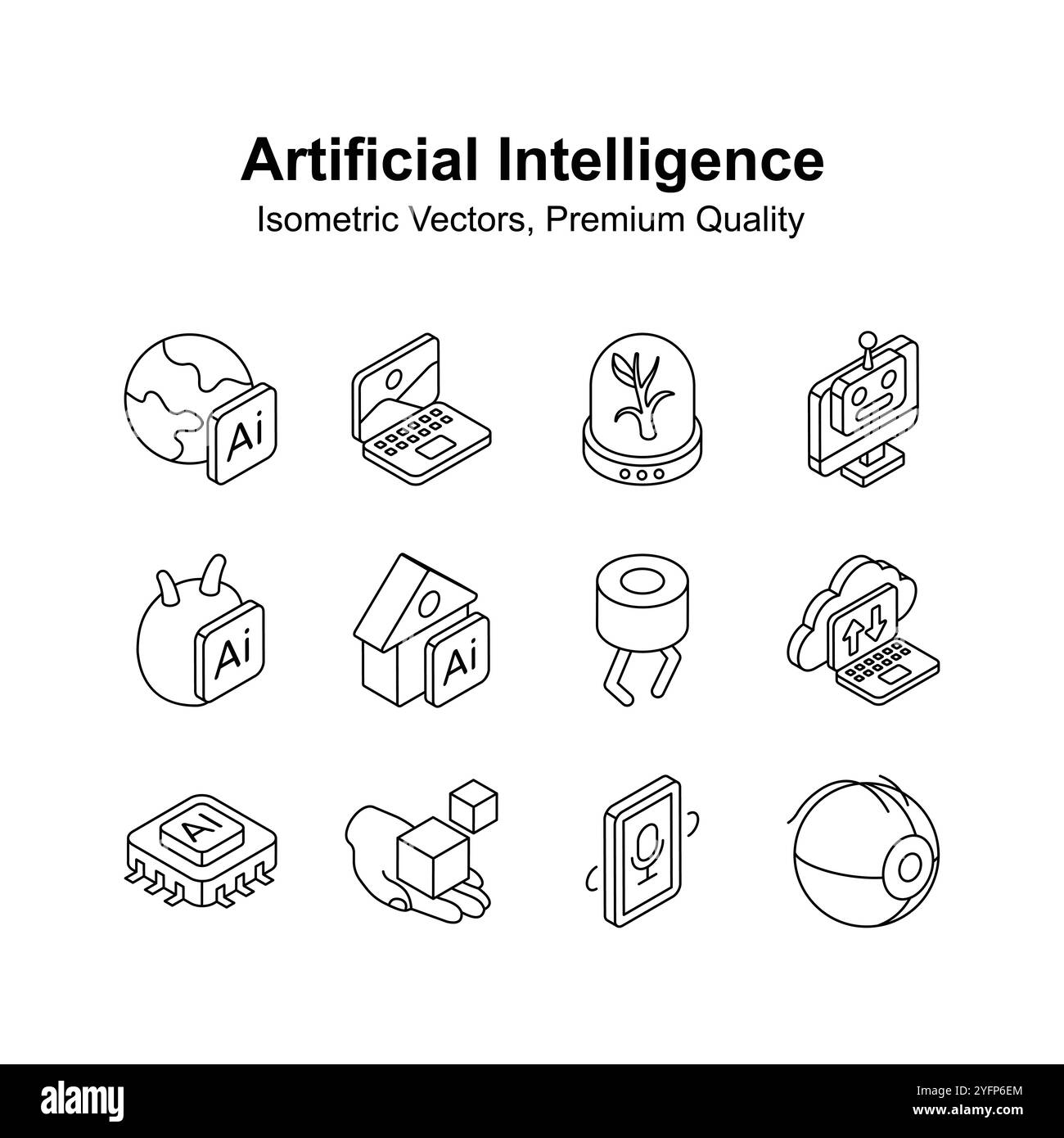 Smart plant care vector vectors Black and White Stock Photos & Images ...