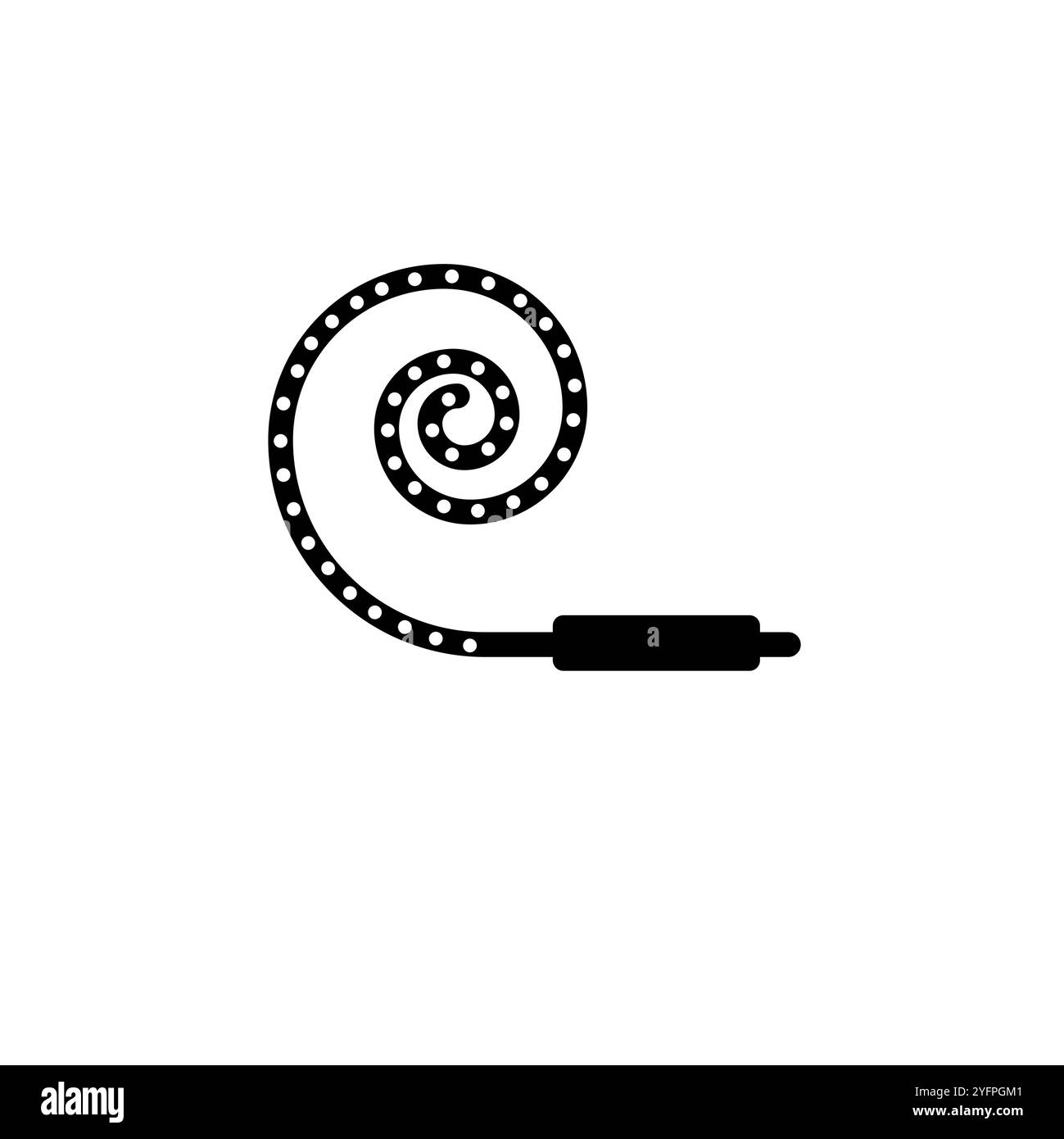 Party Blowe, Brithhday Whistle Solid Flat Vector Icon Isolated on White Background. Stock Vector