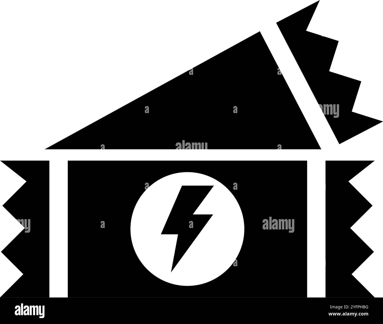 Stylized vector icon of an energy bar with a lightning bolt ...