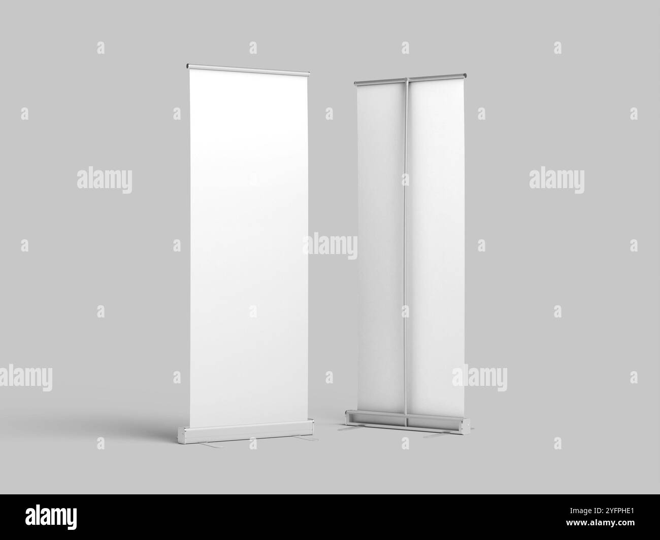 Blank roll up banner stands hi-res stock photography and images - Alamy