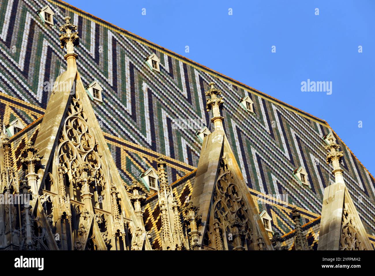 The historic St. Stephen's Cathedral is famous for its dazzling rooftop ...