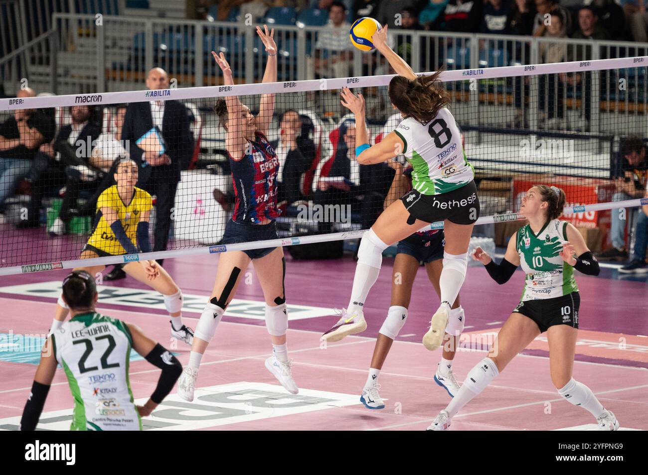 Sonia Candi, during Volley Bergamo 1991 vs Megabox Ond. Savio Vallefoglia, Volleyball Italian Serie A1 Women match in Treviglio (BG), Italy, November 03 2024 Stock Photo