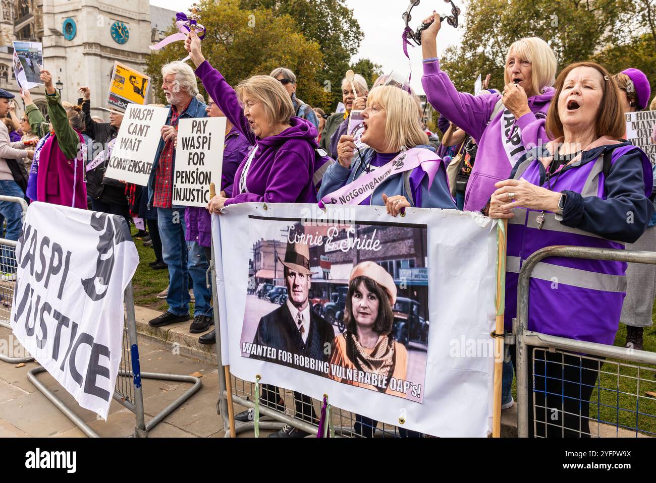 Westminster, London, UK, October 30 2024, WASPI Women Can't Wait ...