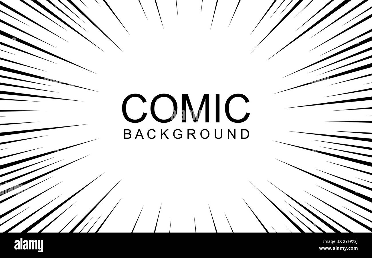 Cartoon halftone line. Comic lines. Concentrated frames. Superhero hero ...
