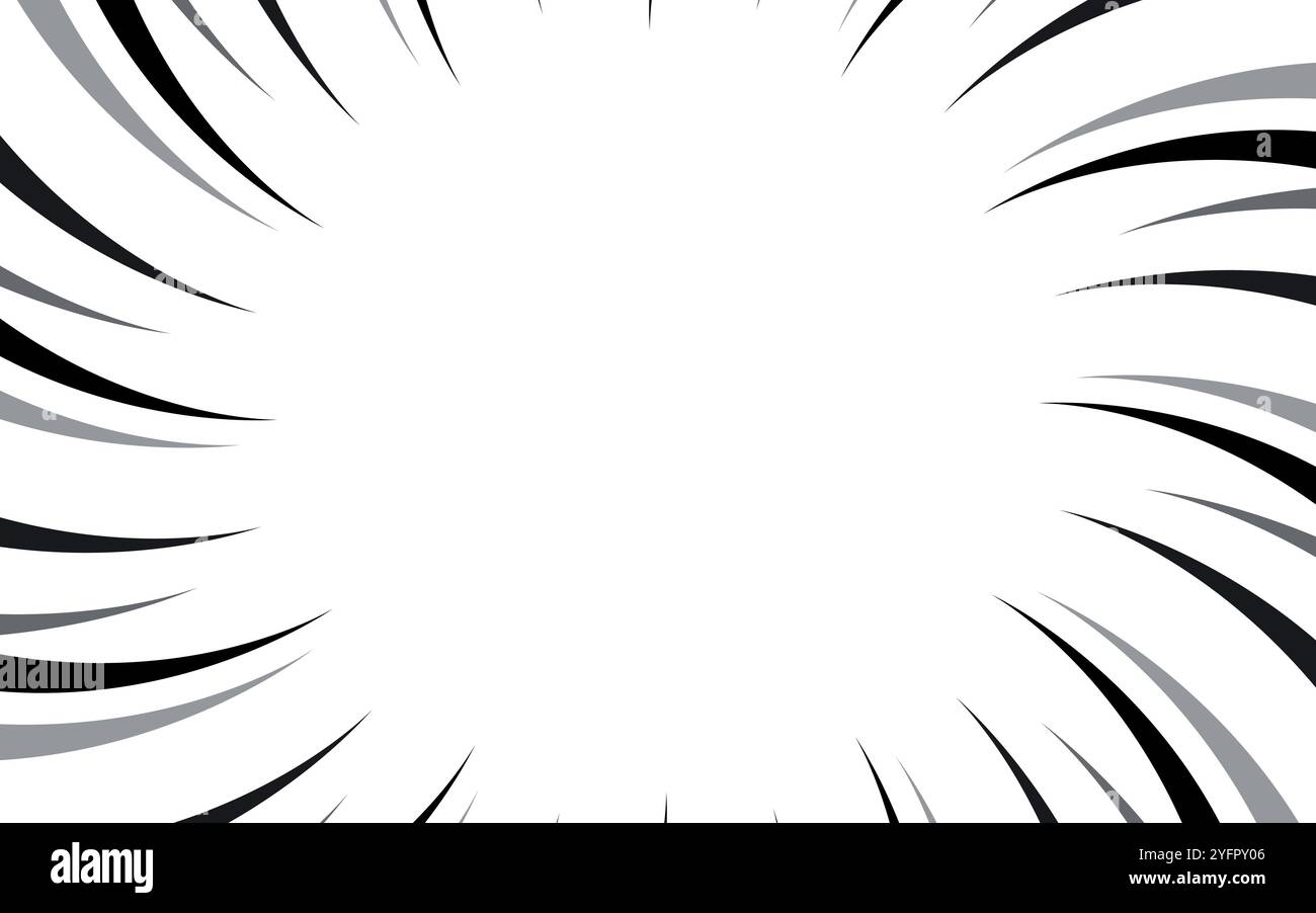 Cartoon halftone line. Comic lines. Concentrated frames. Superhero hero ...