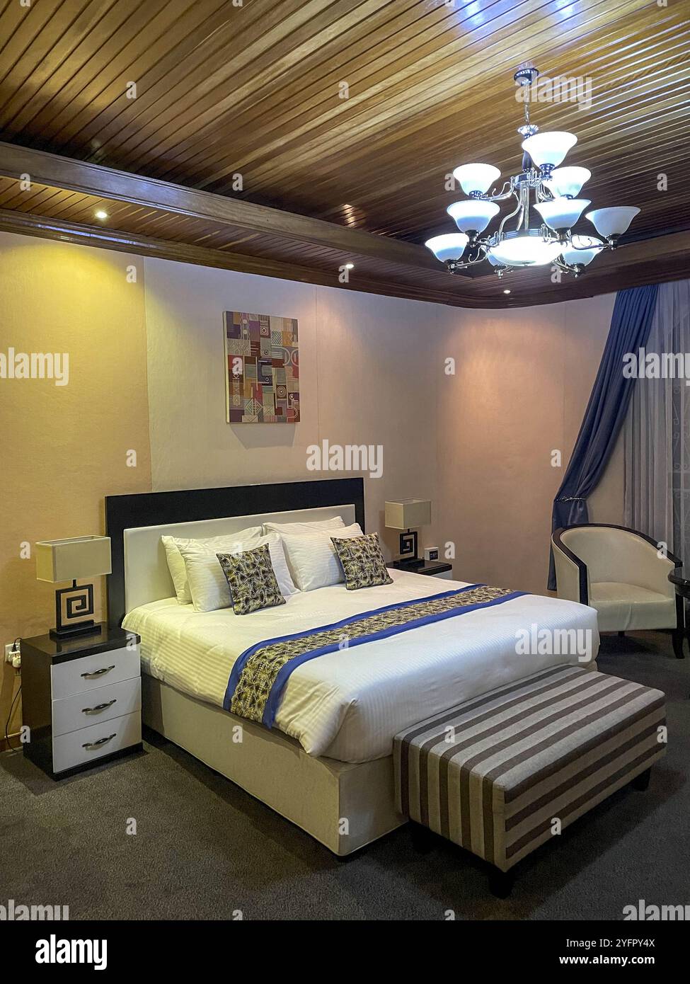 Hotel room in Kigali, Rwanda Stock Photo